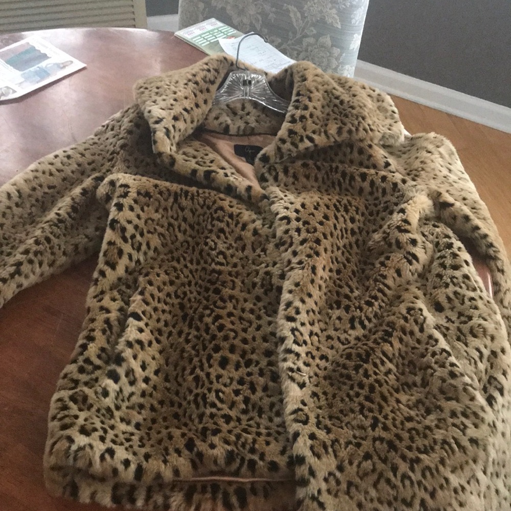Leopard Aqua coat